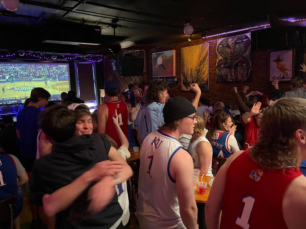 KU win celebration